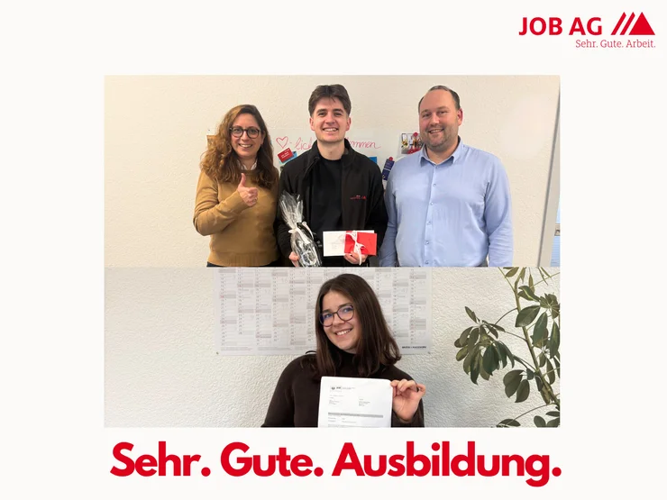 Sehr. Gute. Ausbildung. – Erfolgreicher Ausbildungsabschluss bei der JOB AG